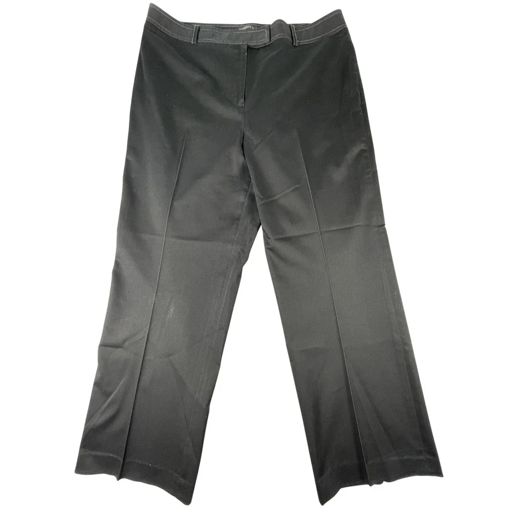 Isabella DeMarco Pants‎ Womens 14 Black Dress Trousers Stretch Straight Leg
